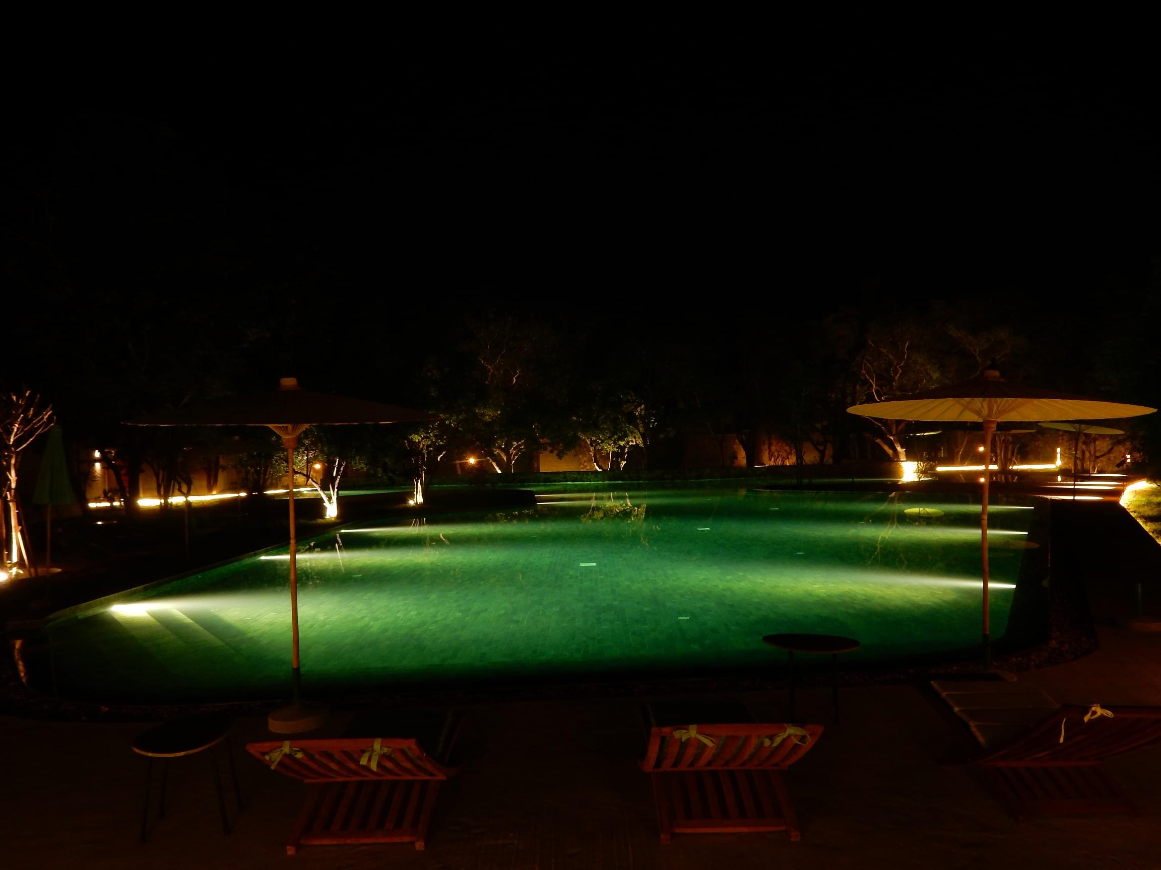 Templation Hotel review spa night view pool