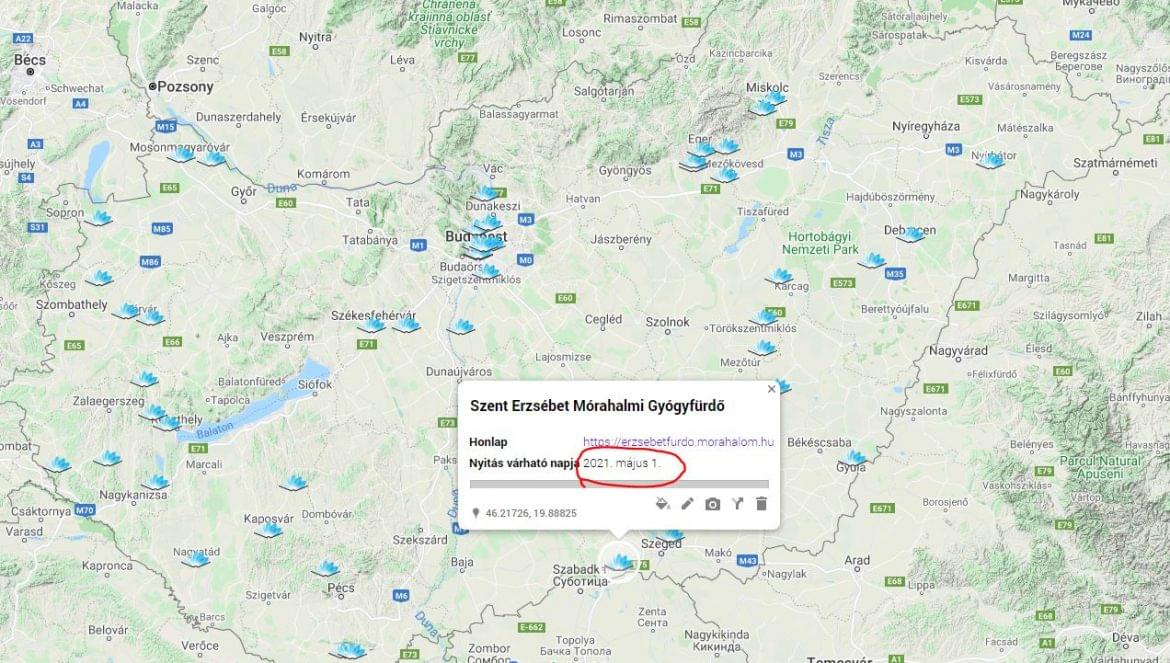 fürdők nyitása újranyitó fürdők listája térkép