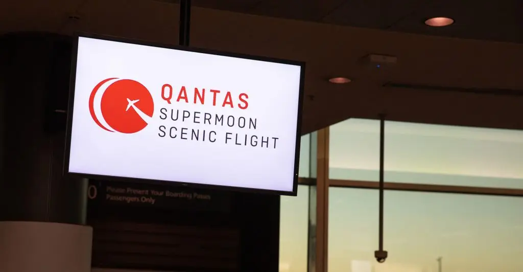 Qantas szuperhold különjárat holdfogyatkozás Sydney