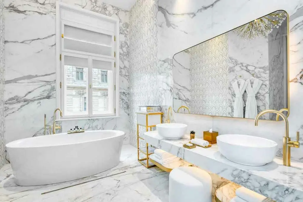 Matild Palace Budapest hotel luxus szálloda fürdőszoba