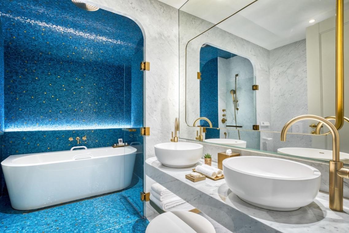 Matild Palace Budapest hotel luxus fürdőszoba