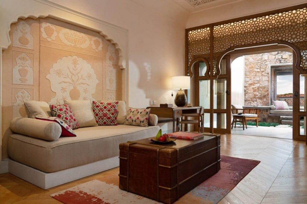 Six Senses spa Fort Barwara India erőd hotel szállás szoba wellness