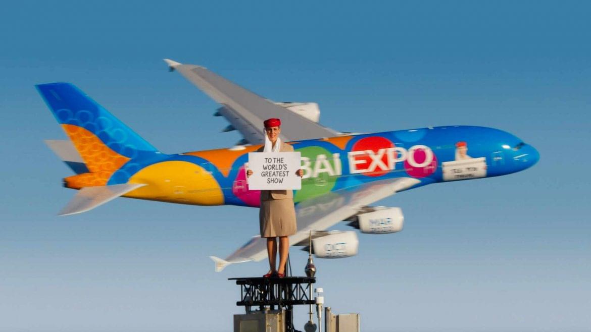 Emirates Burj Khalifa A380 expo dubai kaszkadőr