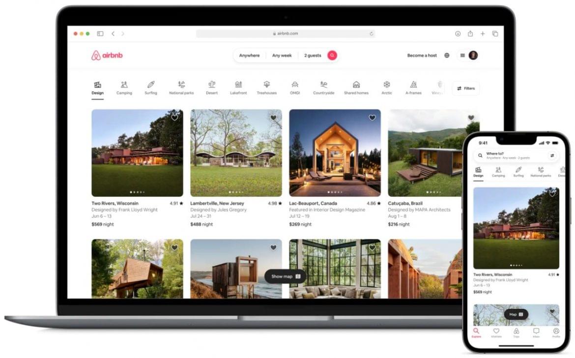 Airbnb kategóriák kombinált foglalás frissítés új funkciók 2022
