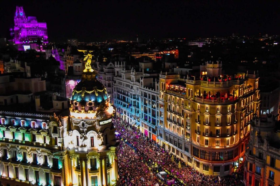 Madrid díszkivilágítás EU sötétség turizmus