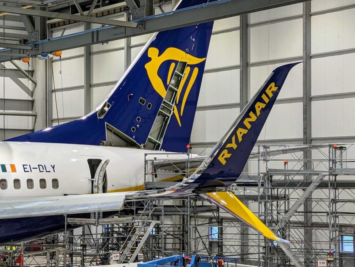 Ryanair hajlított szárnyvég Split Scimitar