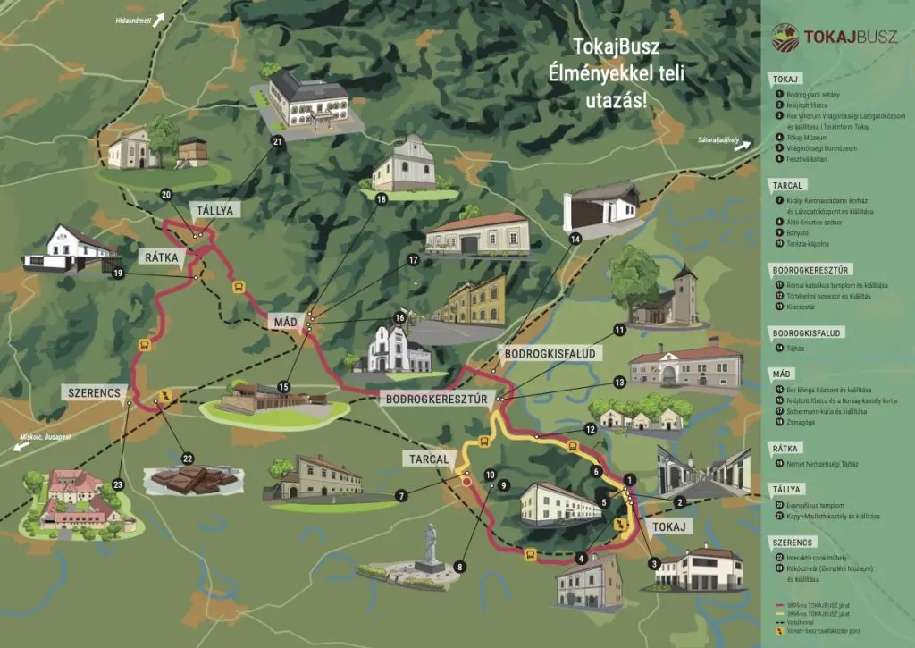 Tokajbusz-térkép információs kiadvány