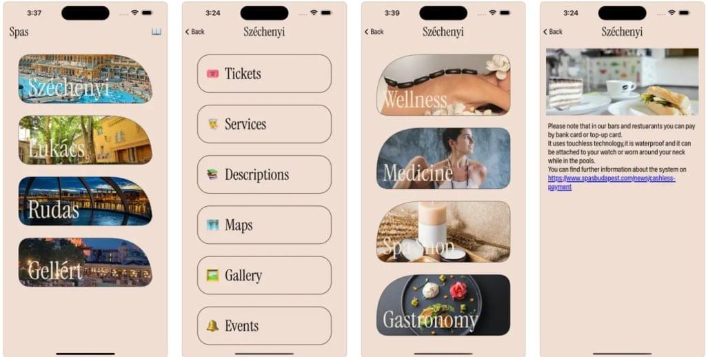 BudapestSpas applikáció mobilalkalmazás