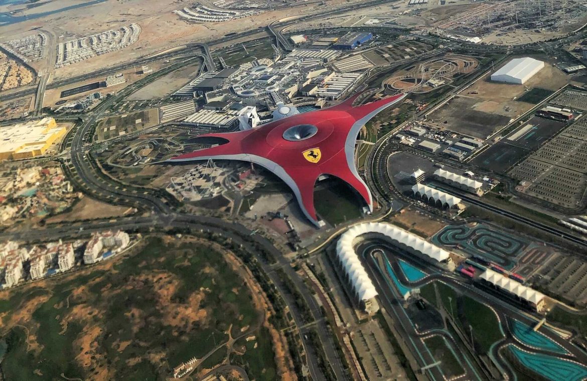 ferrari world yas island abu dhabi roof walk