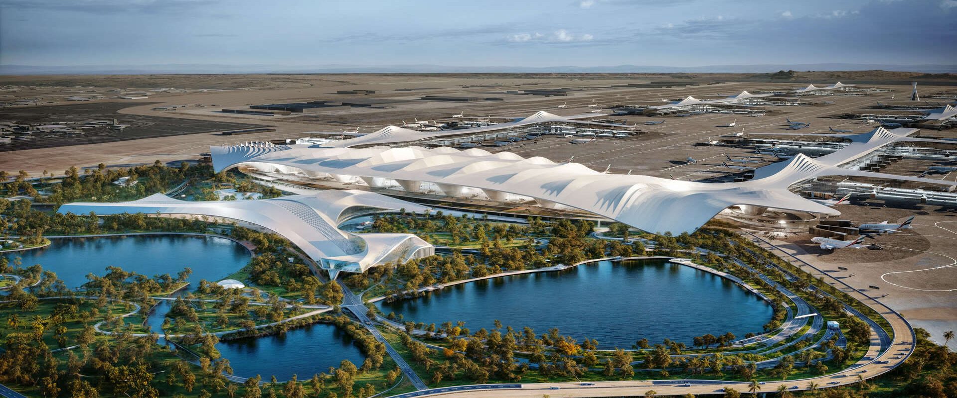 gigantikus repülőtér Dubaj DWC Al Maktoum