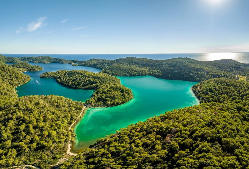 Mljet Nemzeti Park Veliko Malo Slano tó Horvátország tavak